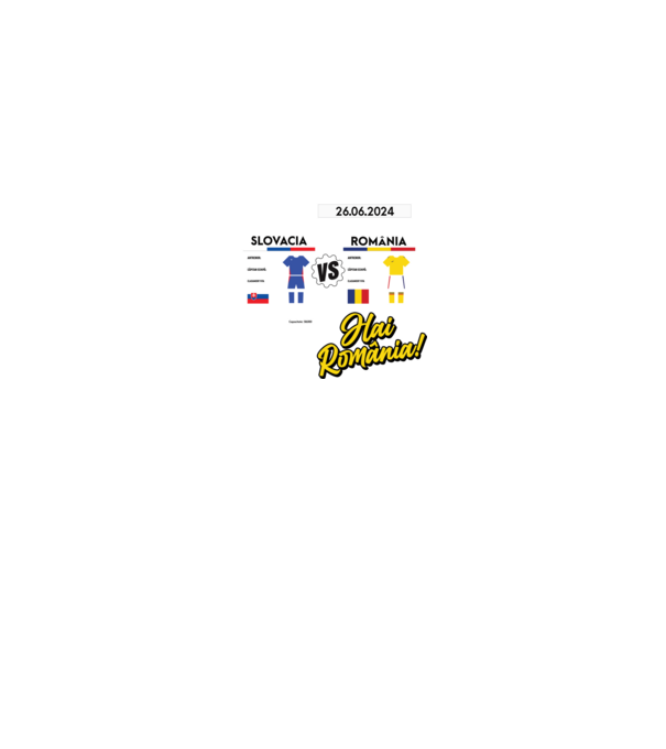 SLO-ROU euro 2024 calendar model negru pe tricou