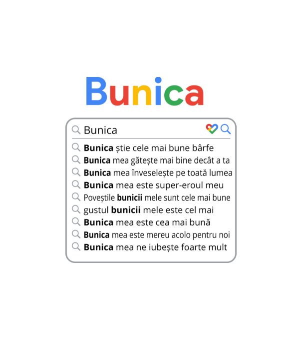 căutare Google Bunica model nisipiu pe tricou