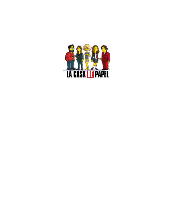 la casa de papel simpson model alb pe tricou