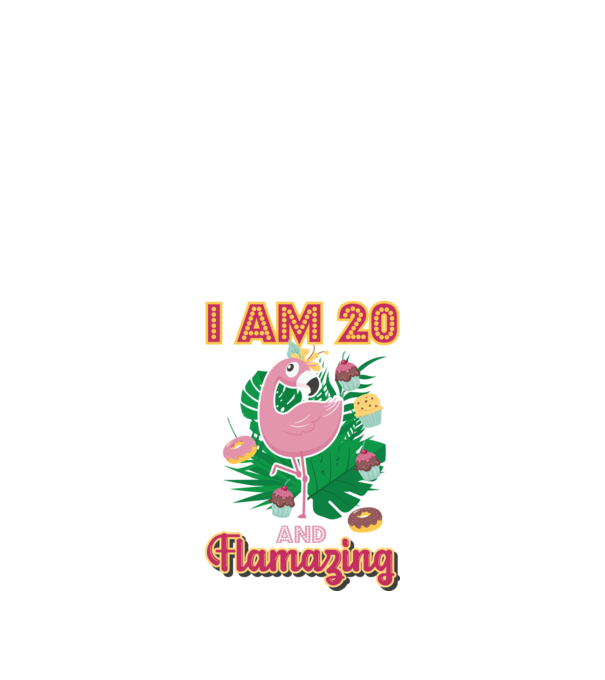 FLAMAZING Birthday 20 Years old model alb pe tricou