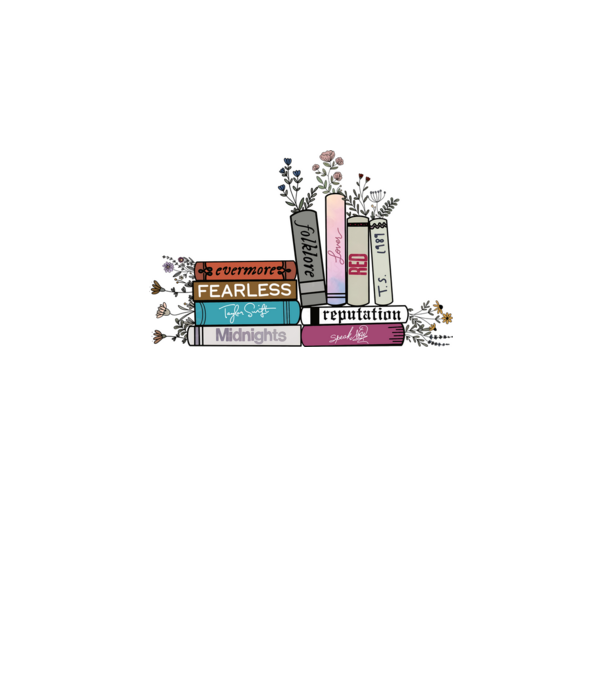 Eras tour books color 2 model alb pe tricou