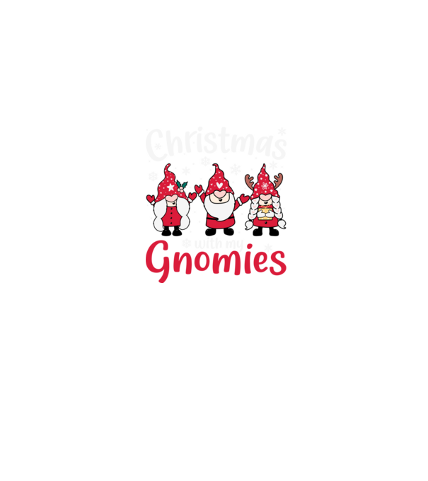 Christmas with my gnomies model albastru jeanși pe tricou