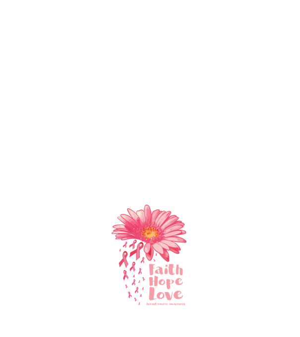 Gerbera faith hope love model albastru închis pe tricou