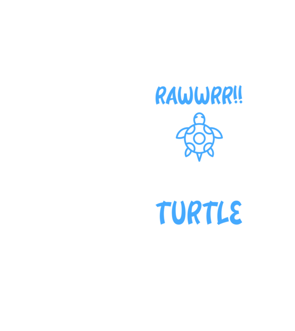 Rawwr turtle model galben neon pe tricou