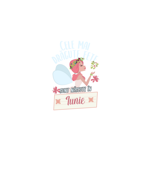 Cele mai drăguțe fete sunt născute în iunie. model negru pe tricou