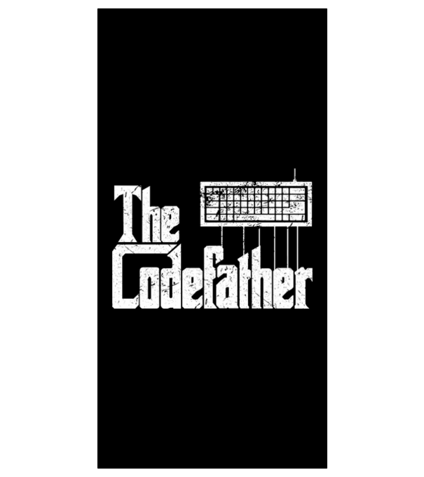 The codefather model alb pe tricou