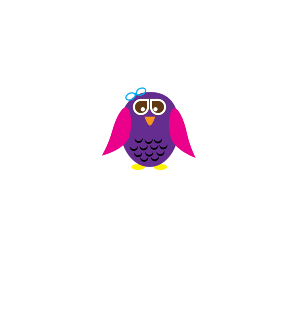 Owl model alb pe tricou