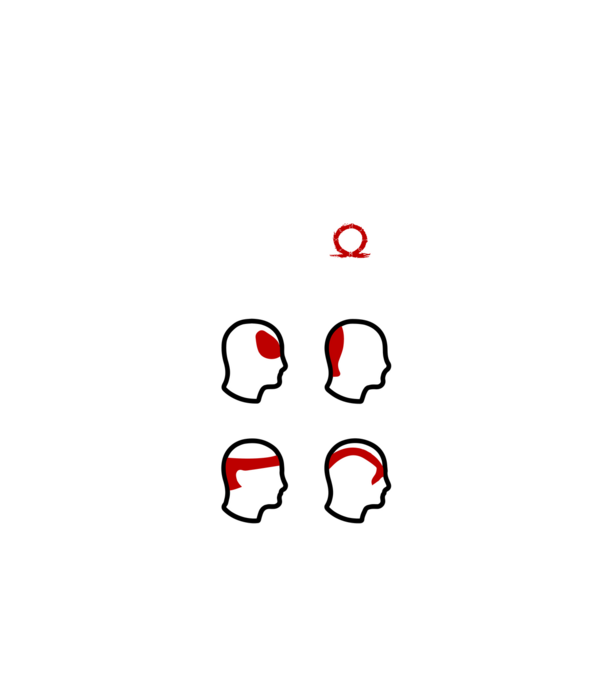 Type of Headaches - God of War model negru pe tricou