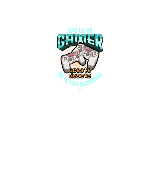 Ieși cu un gamer - aceste degete nu te vor dezamăgi model negru pe tricou