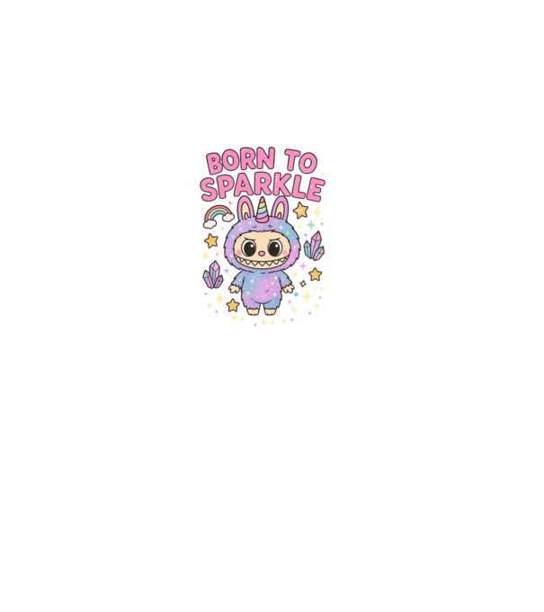 Born to sparkle model negru pe tricou