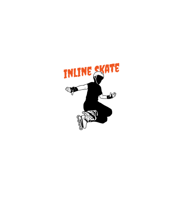 TR inlineskate model negru pe tricou