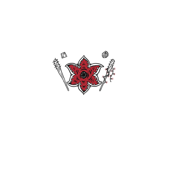 stranger things demogorgon head model negru pe tricou