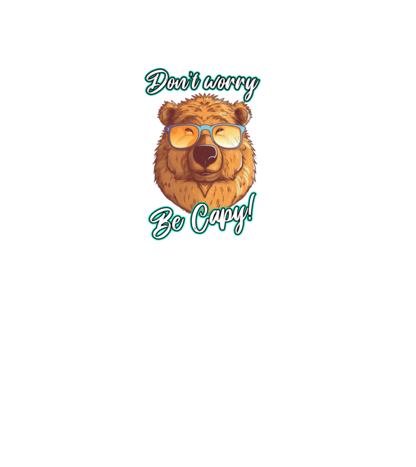 Don't worry be Capy model negru pe tricou