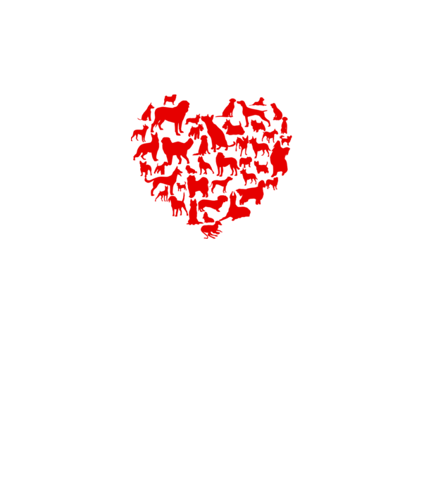 Doggy heart model alb pe tricou