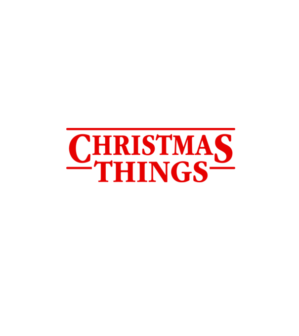 Christmas Things model negru pe tricou