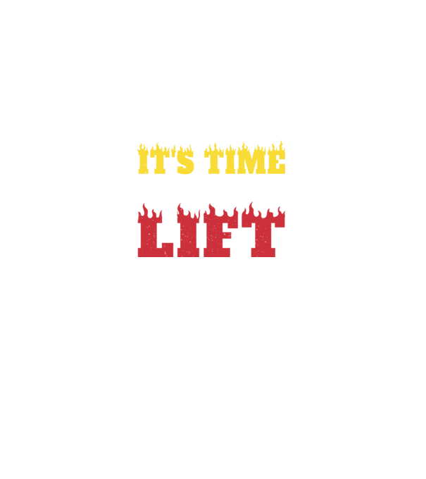 Time to lift model negru pe tricou