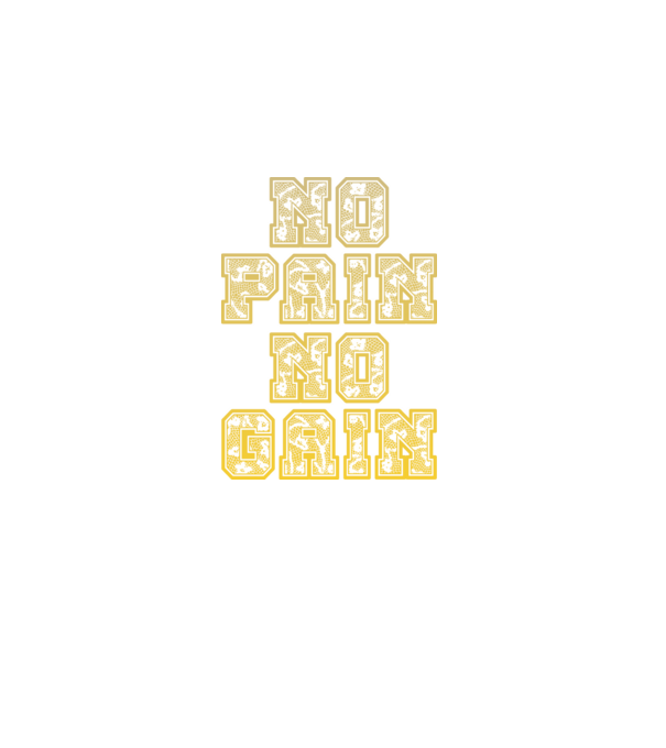 No Pain No Gain model negru pe tricou