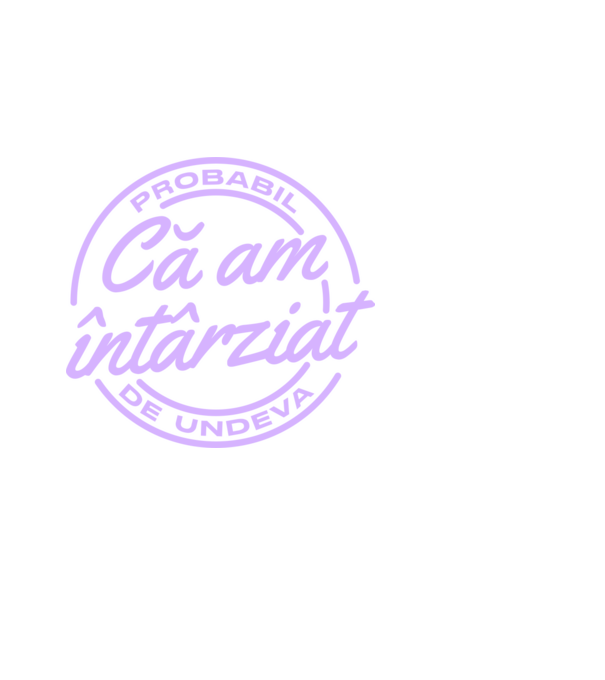 Probabil că am întârziat de undeva model negru pe tricou