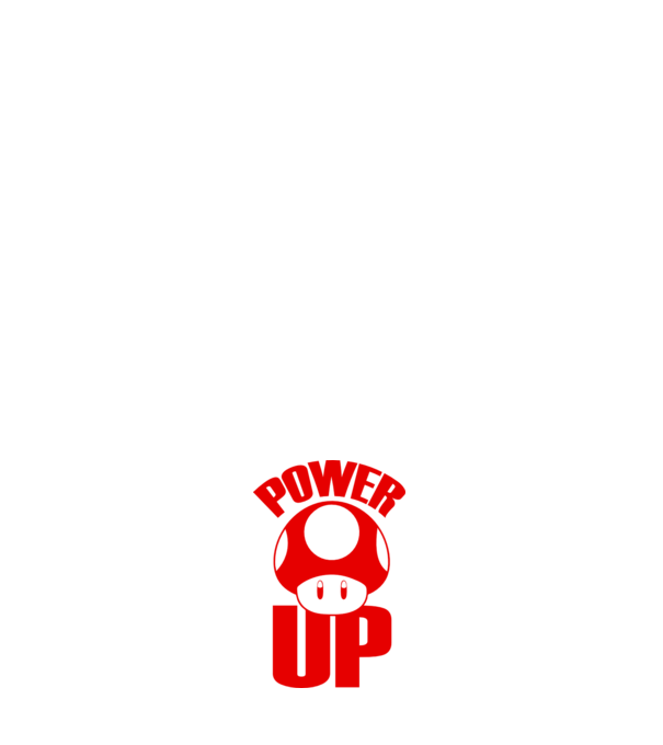 Power up model roz deschis pe tricou