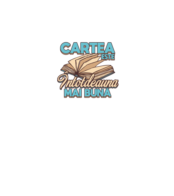 Cartea este ÎNTOTDEAUNA mai bună D7556260-01 model negru pe tricou