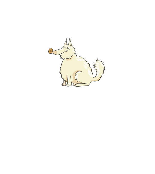 Dog silhouette model gri pe tricou