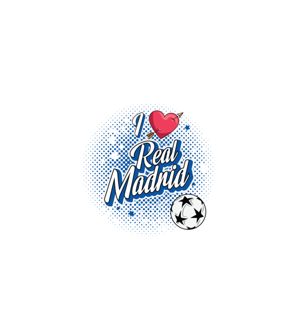 Popart RealMadrid model negru pe tricou