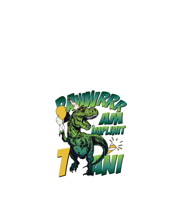 Rawr Am împlinit 1 an model alb pe tricou