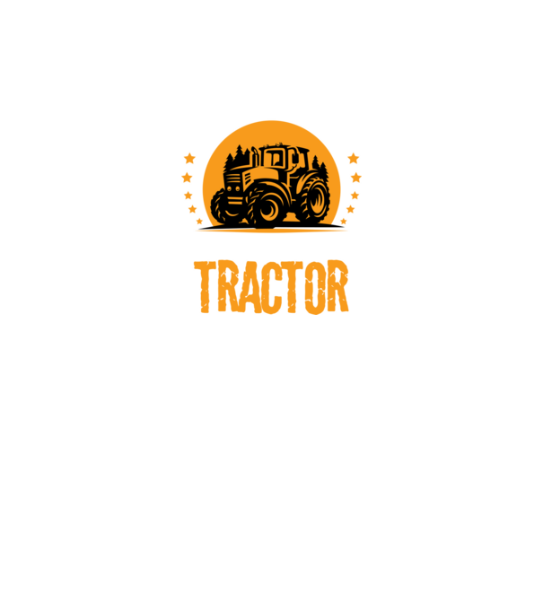 Bărbatul adevărat conduce un tractor model negru pe tricou