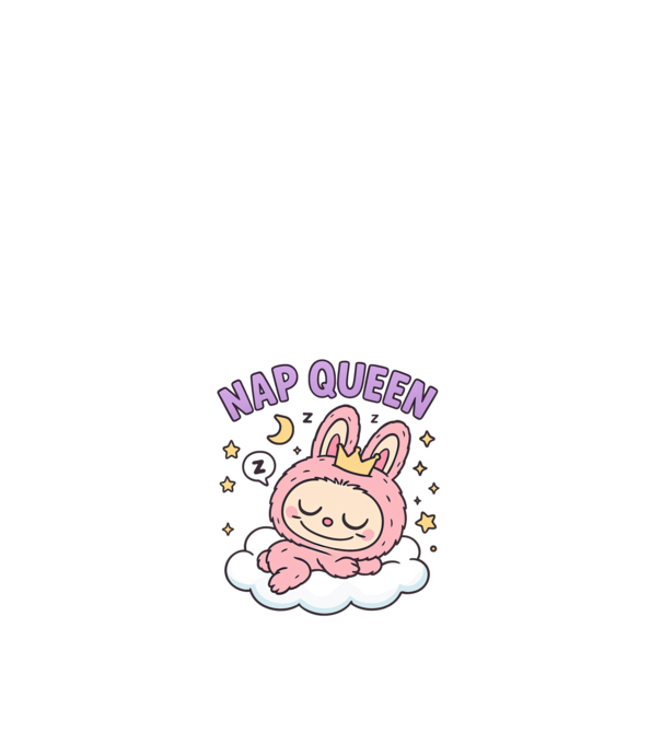 Nap Queen model alb pe tricou