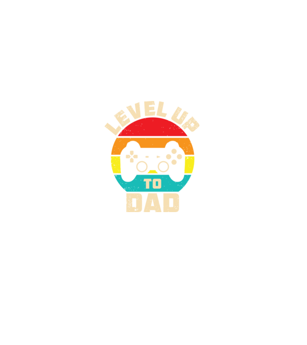 Level Up Dad model negru pe tricou