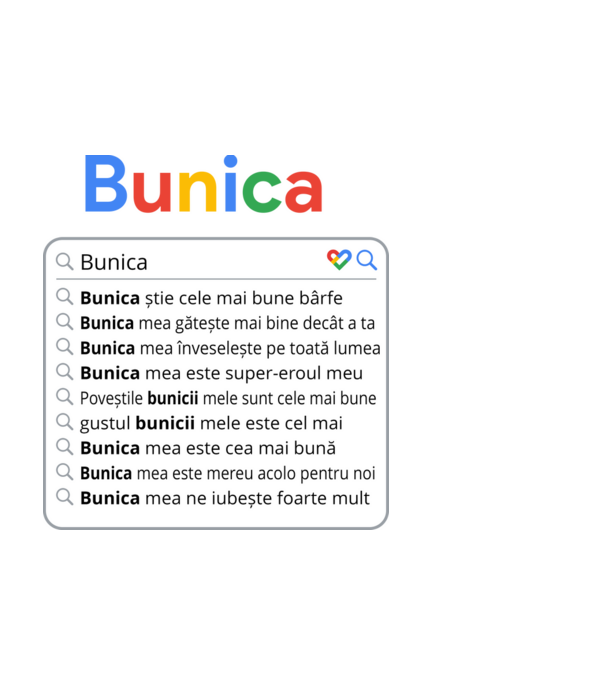 căutare Google Bunica model negru pe tricou