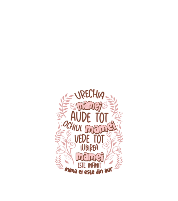 Iubirea mamei este infinit model alb pe tricou