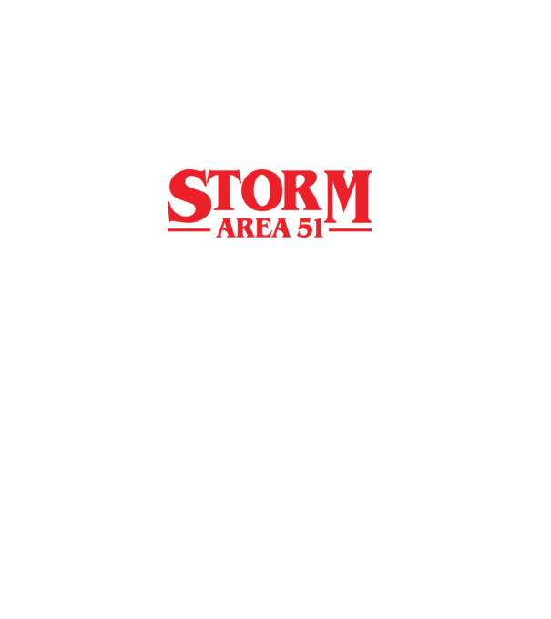 storm area 51 stranger model negru pe tricou