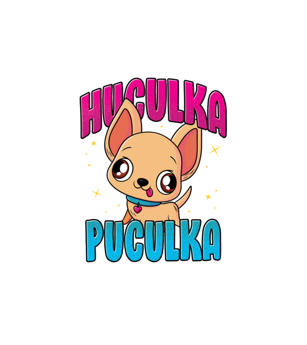 Huculka Puculka chivava model alb pe tricou