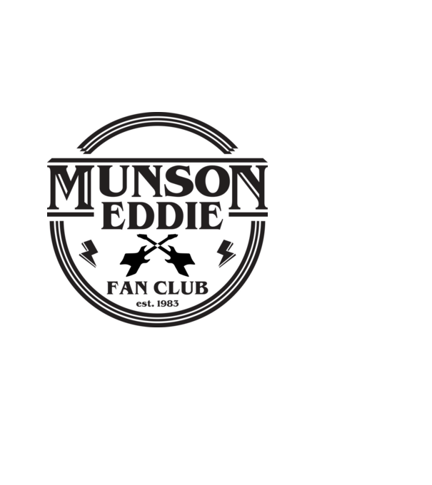 eddie munson fan club est 1983 model albastru deschis pe tricou