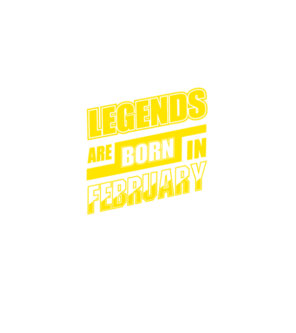 Legends are born in February model negru pe tricou