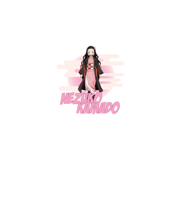 Demon Slayer Nezuko model alb pe tricou