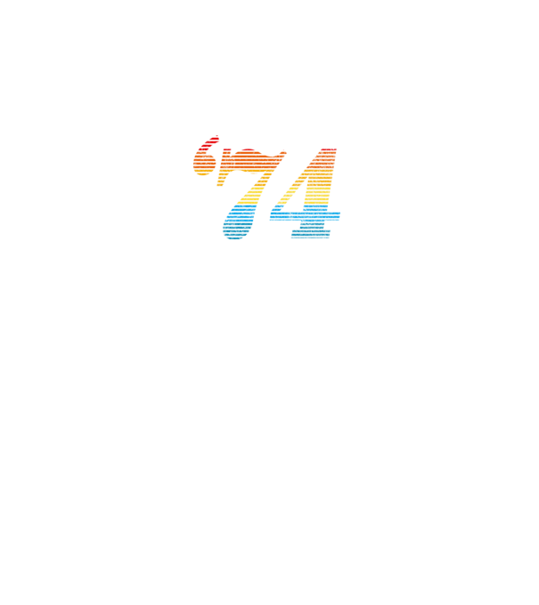 Retro Birthday 1974 model alb pe tricou