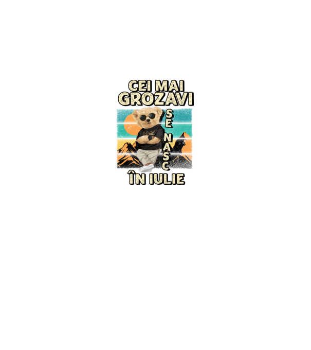 RETRO teddy IULIE model negru pe tricou