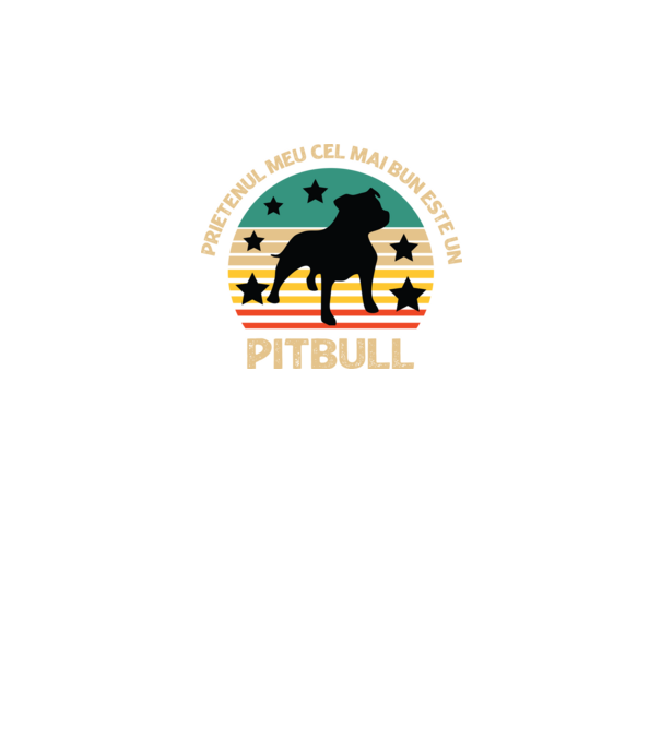 Prietenul meu cel mai bun este un pitbull model negru pe tricou