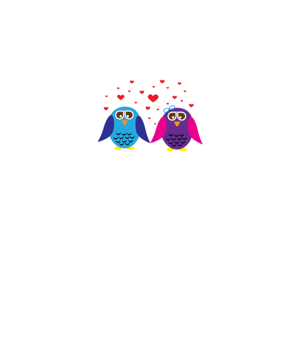 Owl Love model galben pe tricou