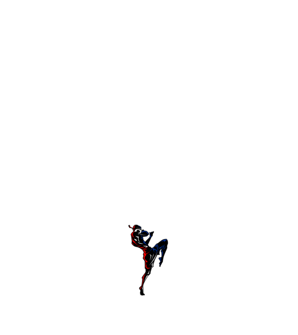 Muay Thai model albastru închis pe tricou