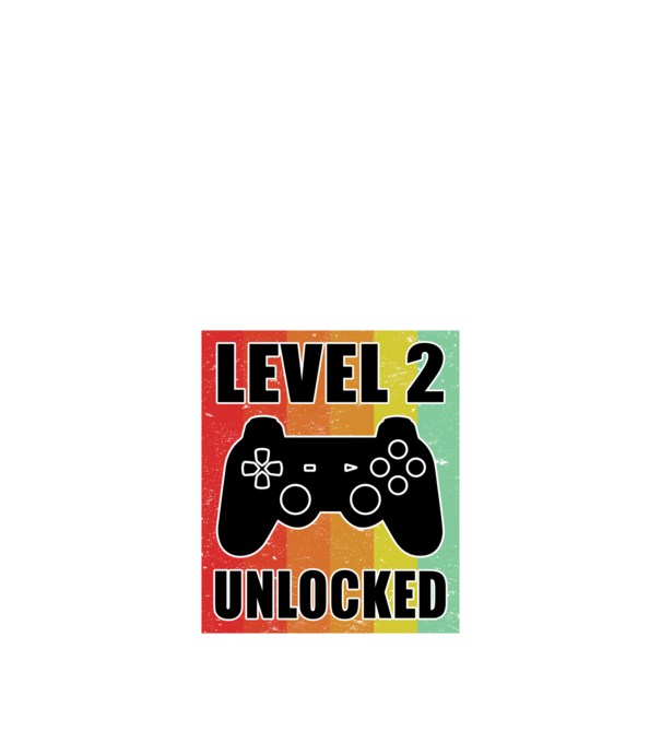 level 2 unlocked retro gamer model negru pe tricou