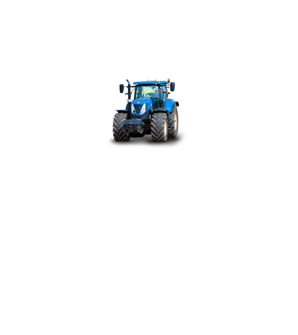 TRACTOR model alb pe tricou