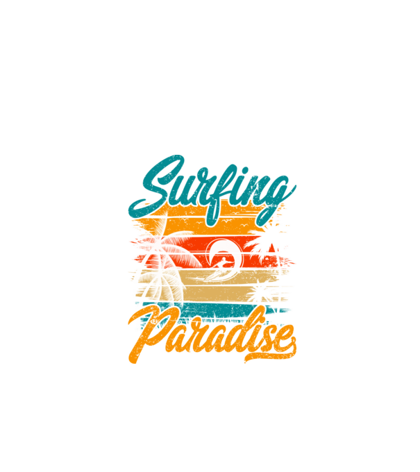 Surfing Paradise model negru pe tricou