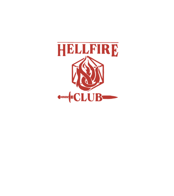 hellfire club 85 model negru pe tricou