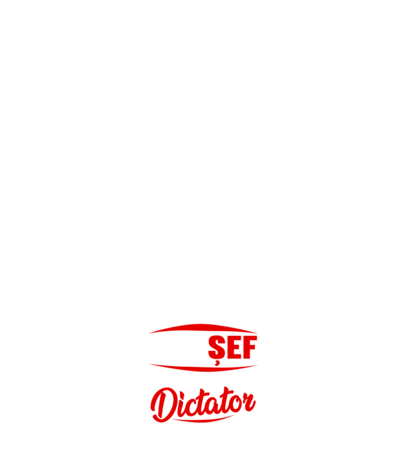 denumirea purtătorului acestui tricou: șef - calificare: dictator model negru pe tricou