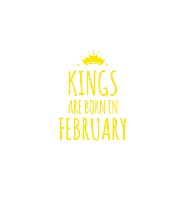 Kings are born in - February model albastru închis pe tricou
