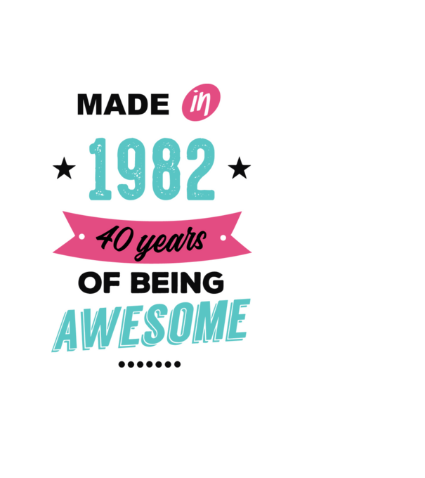 MADE in 1982 model negru pe tricou