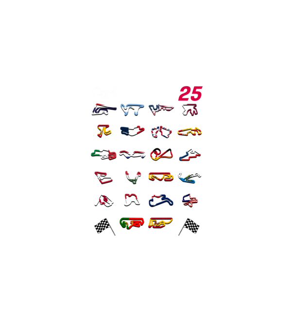 MOTOGP 25 CALENDAR Negru model negru pe tricou